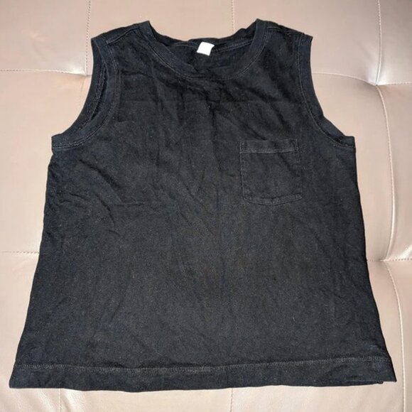 *3 FOR $9* Old Navy Solid Sleeveless Oversized Tank Top Pocket Muscle Shirt Tee - Picture 1 of 1